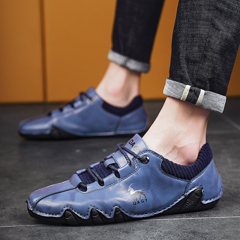 Men Fashion Lace-up Lazy Shoes