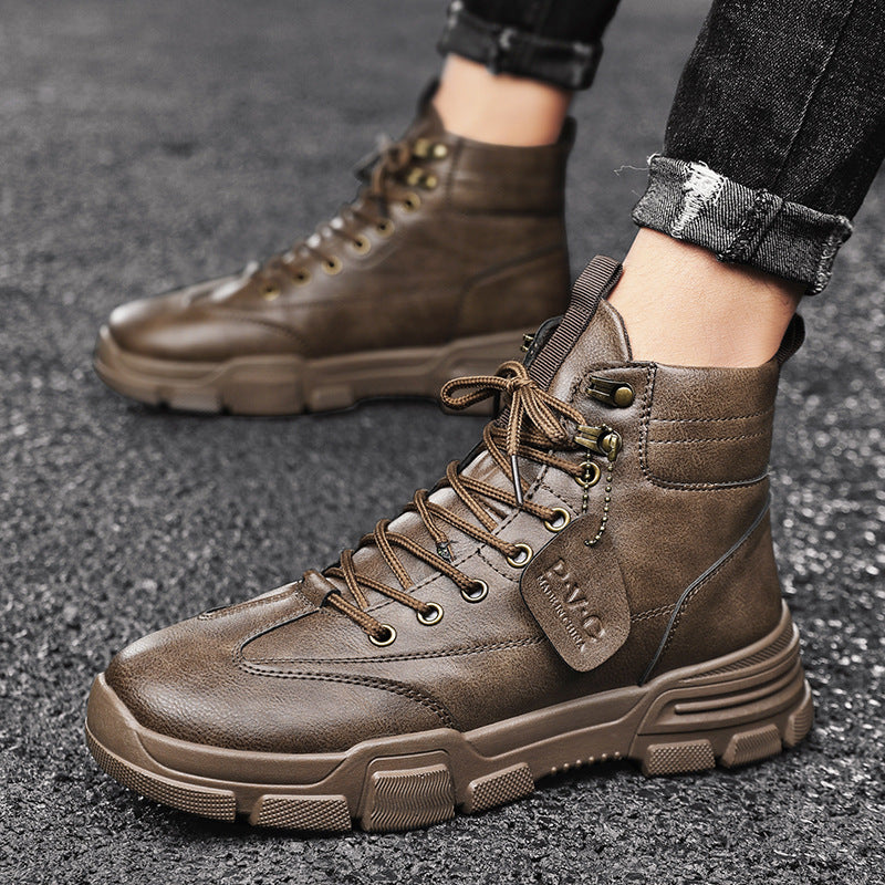 Fashionable Men High Top Tooling Boots