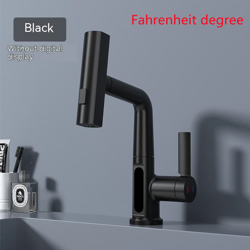 Intelligent Pull-out Basin Faucet With Temperature Display