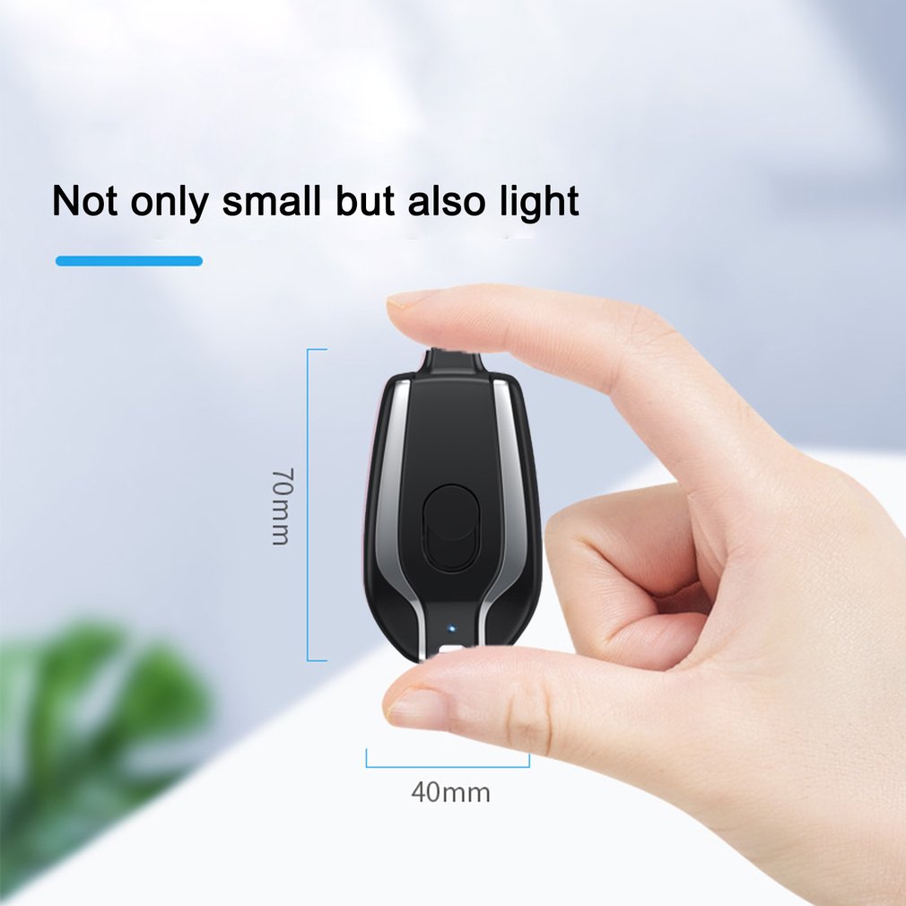 1500mAh Mini Power Emergency Pod Keychain Charger With Type-C Ultra-Compact Mini Battery Pack Fast Charging Backup Power Bank - Lavish Klass