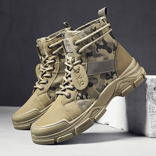 Camouflage Tooling Casual Waterproof Boots