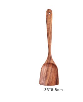 1-7Pcs Set Natural Wood Teak Tableware Spoon Colander Special Spoon Nano Soup Skimmer Wooden Cooking Spoon Kitchen Tool Kit - Lavish Klass