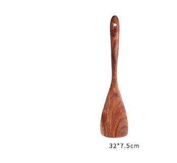 1-7Pcs Set Natural Wood Teak Tableware Spoon Colander Special Spoon Nano Soup Skimmer Wooden Cooking Spoon Kitchen Tool Kit - Lavish Klass