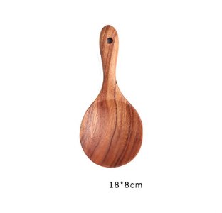 1-7Pcs Set Natural Wood Teak Tableware Spoon Colander Special Spoon Nano Soup Skimmer Wooden Cooking Spoon Kitchen Tool Kit - Lavish Klass