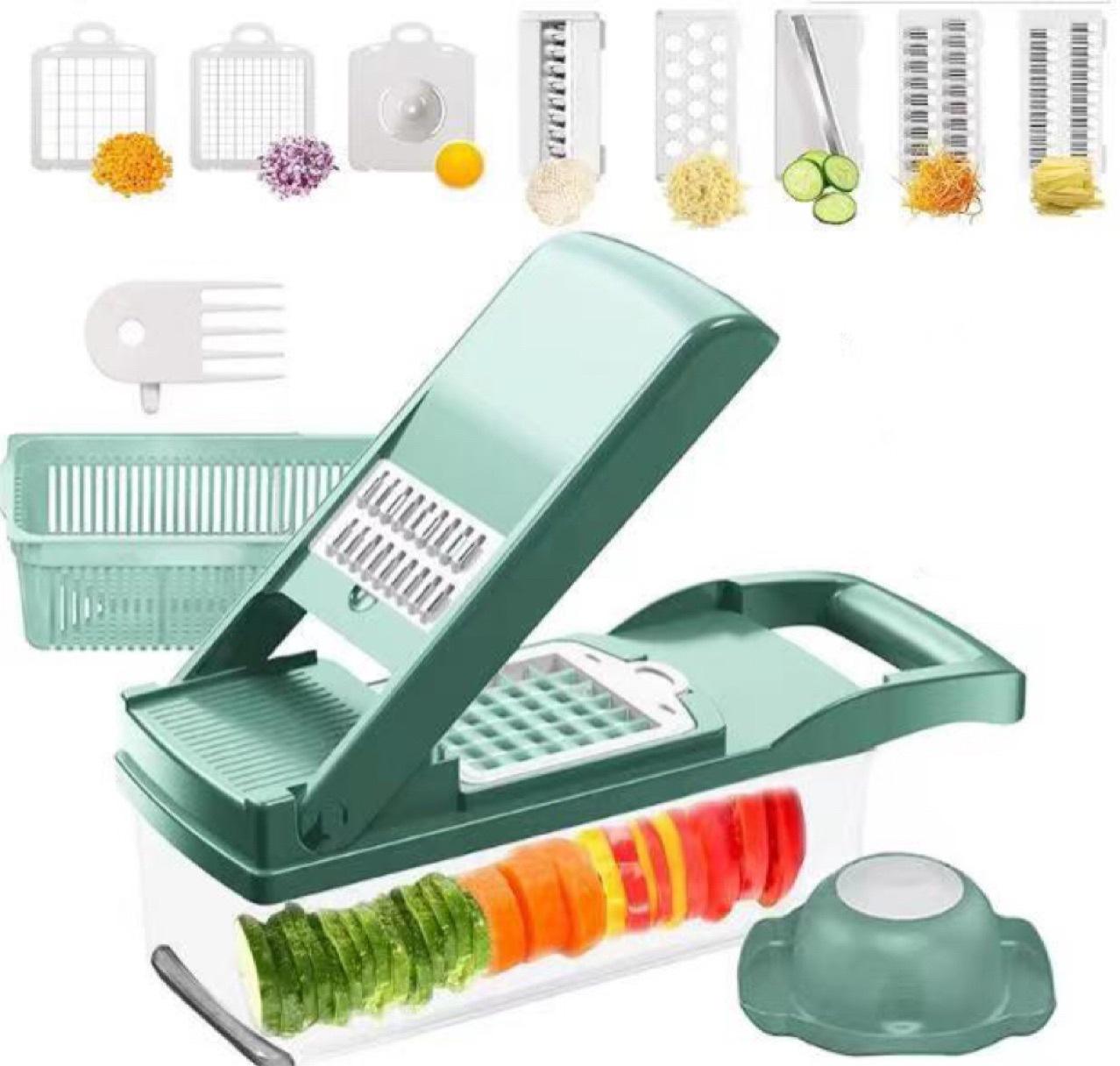 12 In 1 Manual Vegetable Chopper Kitchen Gadgets Food Chopper Onion Cutter Vegetable Slicer - Lavish Klass