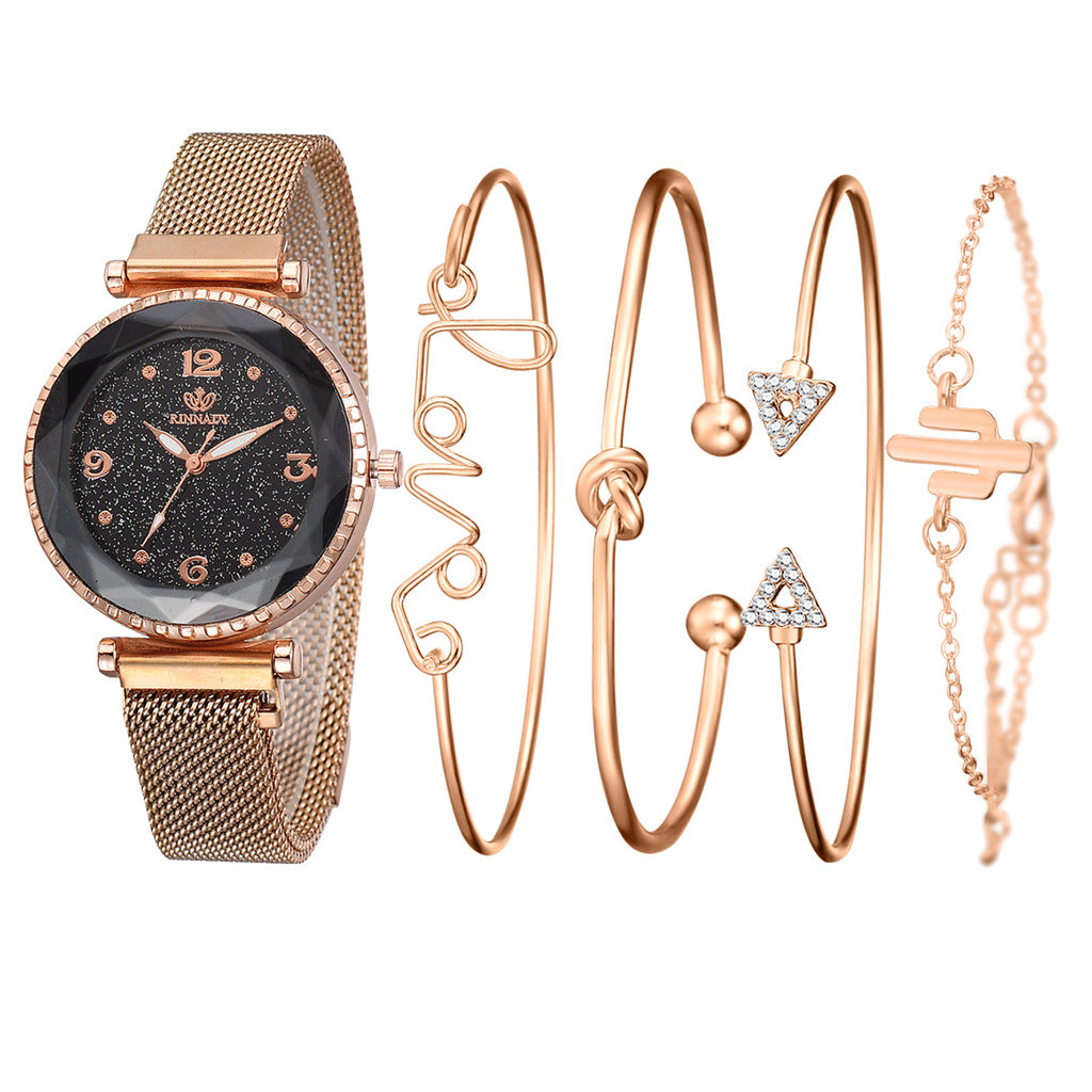 Women Watches Starry Sky Magnet Buckle Fashion Bracelet - Lavish Klass