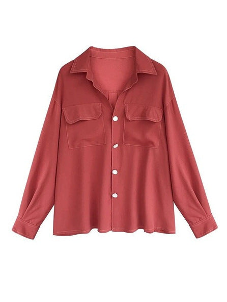 Temperament Chiffon Shirt Blouse Loose Shirt Bottoming Shirt