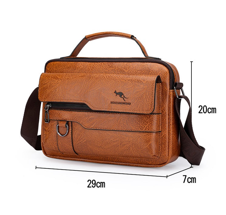 Horizontal Men's Handbag Shoulder Bag