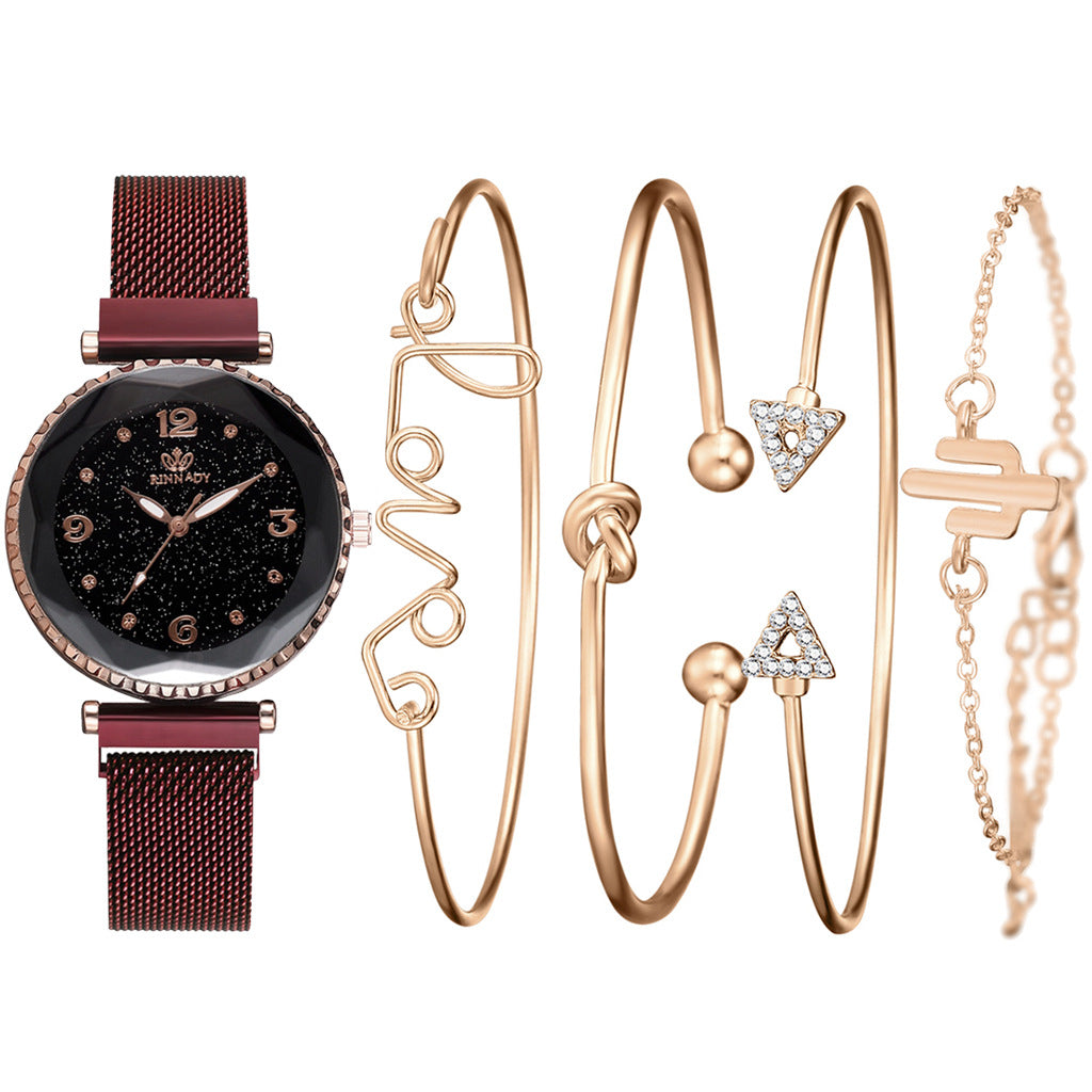 Women Watches Starry Sky Magnet Buckle Fashion Bracelet - Lavish Klass