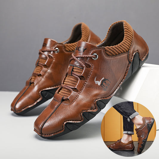 Men Fashion Lace-up Lazy Shoes