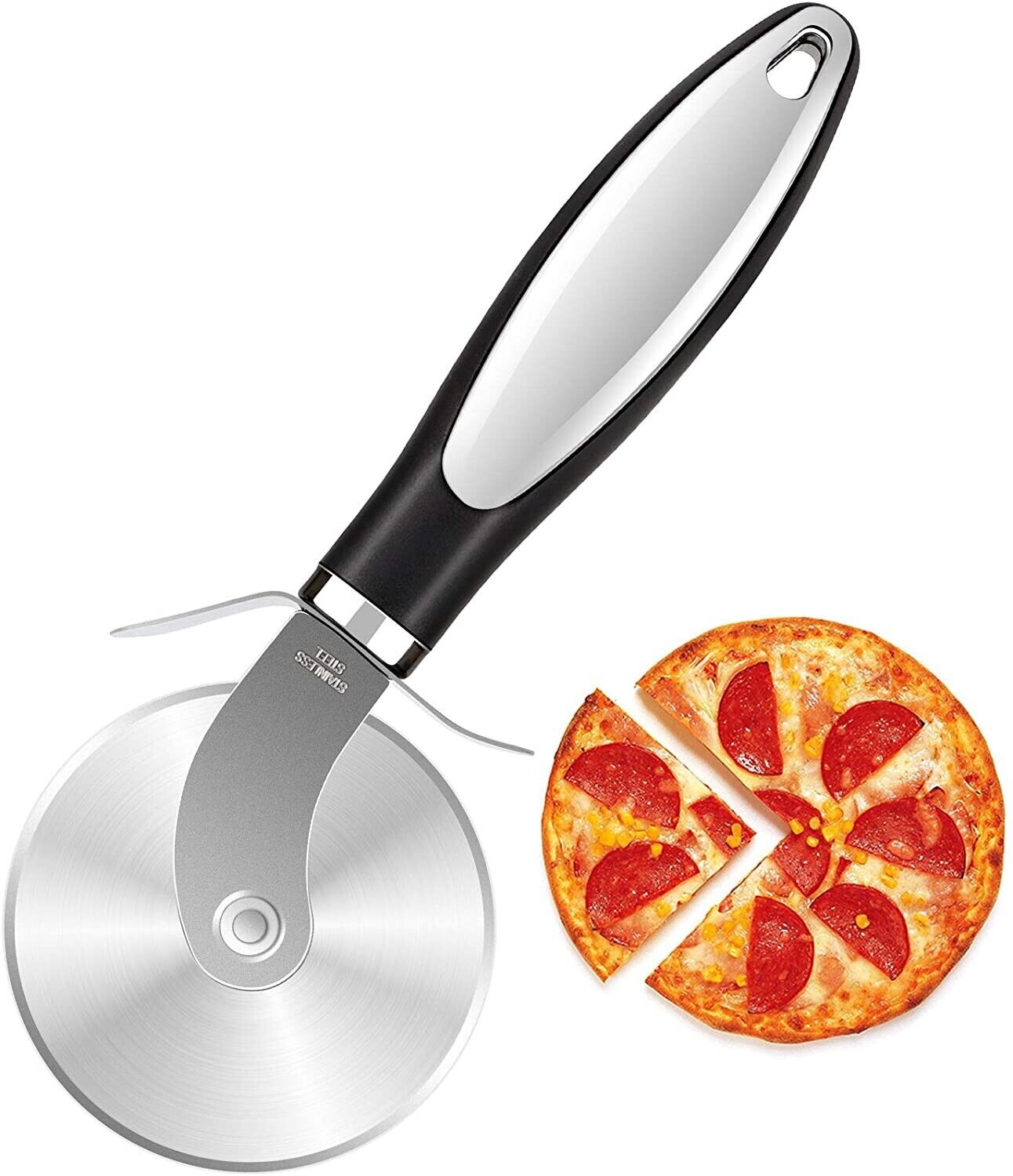 Coupe-Pizza WheelPizza Cutter Roue de coupe-pizza en acier inoxydable Super trancheuse à pizza