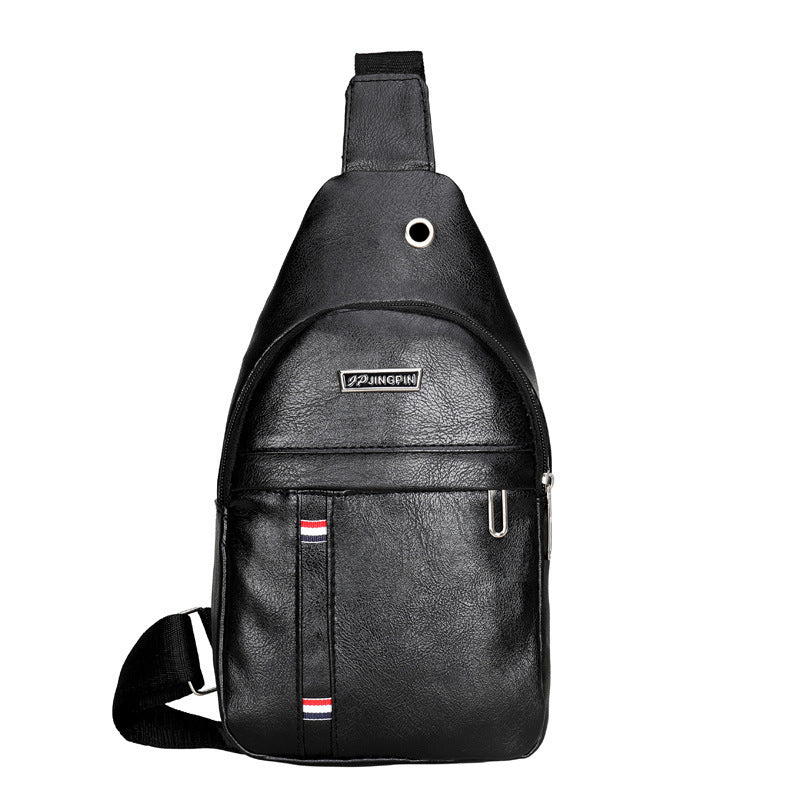 Outdoor Bag PU Backpack Chest Crossbody Men