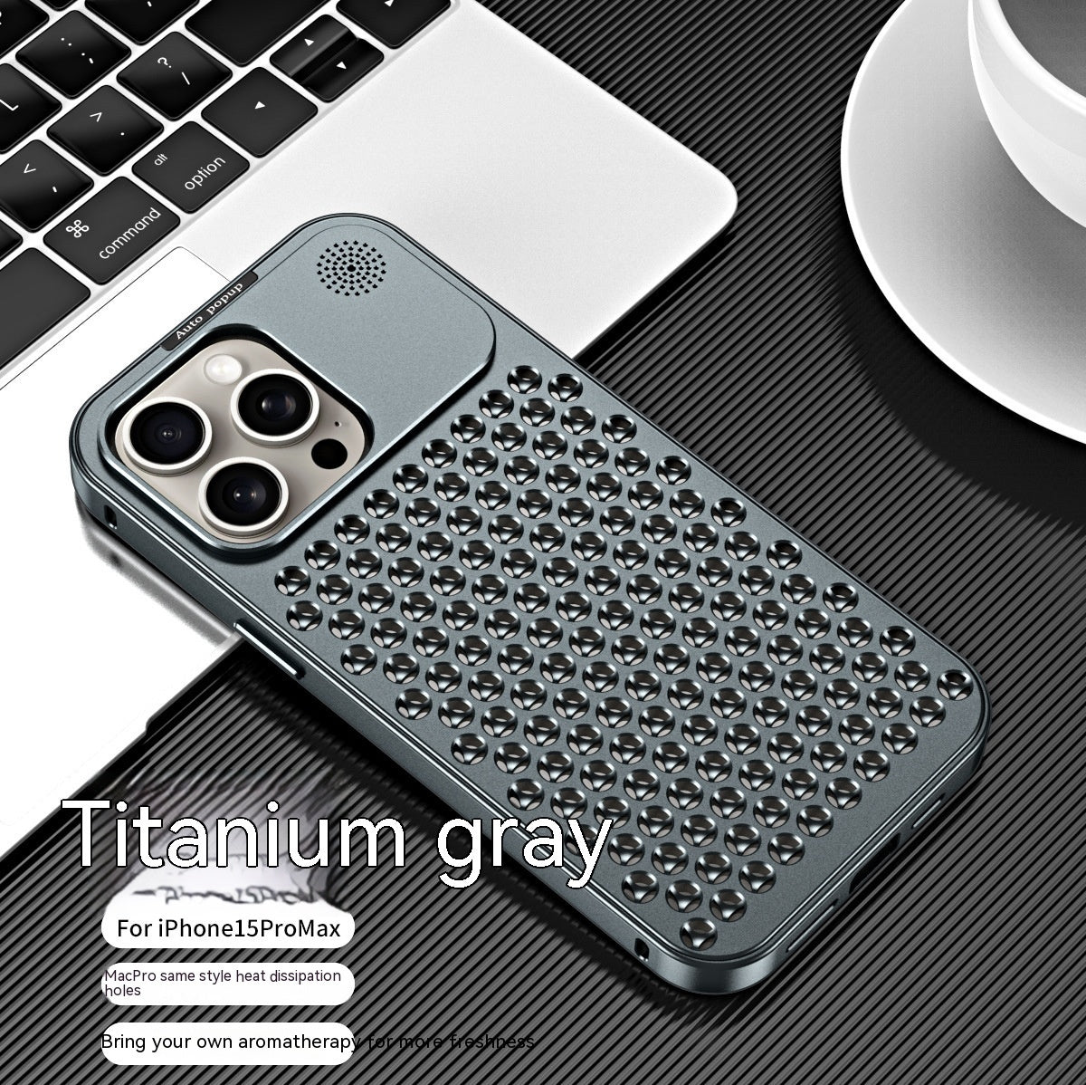 Aluminum Alloy Spring Fastener King Aromatherapy Phone Case