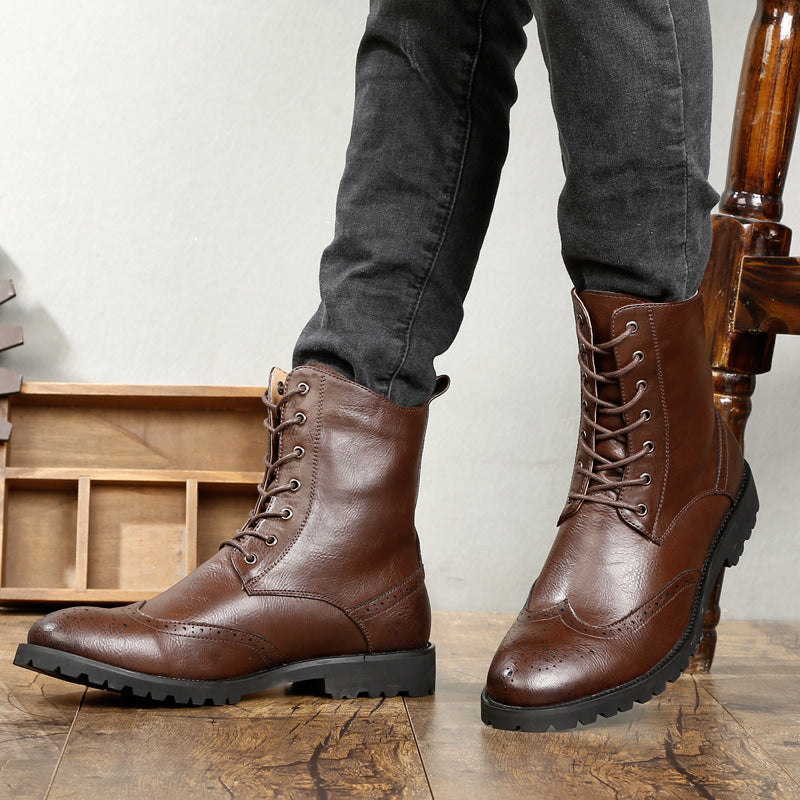 Casual Tooling Leather Boots