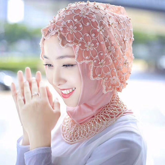 Muslim Hijab Chiffon Beaded Scarf