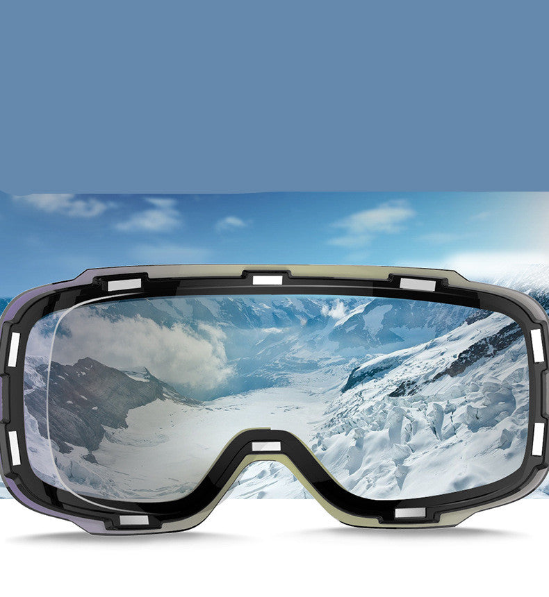 Magnet Ski Goggles Double Layer Anti Fog