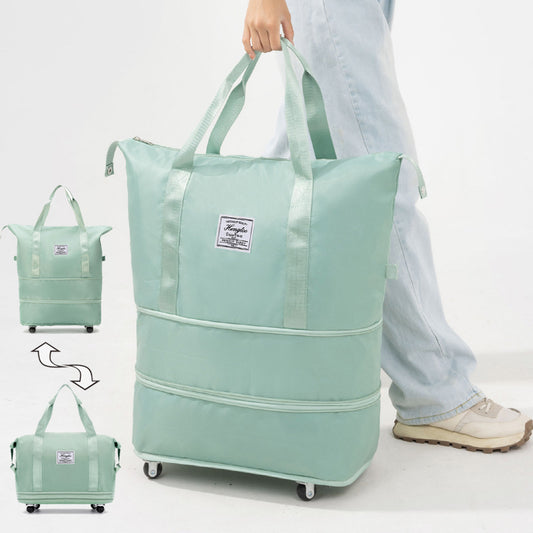 Universal Wheel Travel Bag With Double-layer Dry And Wet Separation