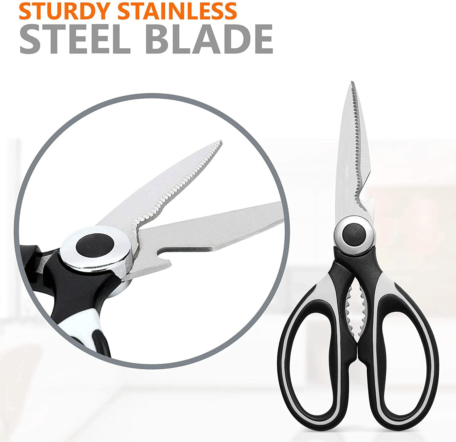 2PC Kitchen Shears Utility Kitchen Scissors Stainless Steel HEAVY DUTY Meat Tool - Lavish Klass