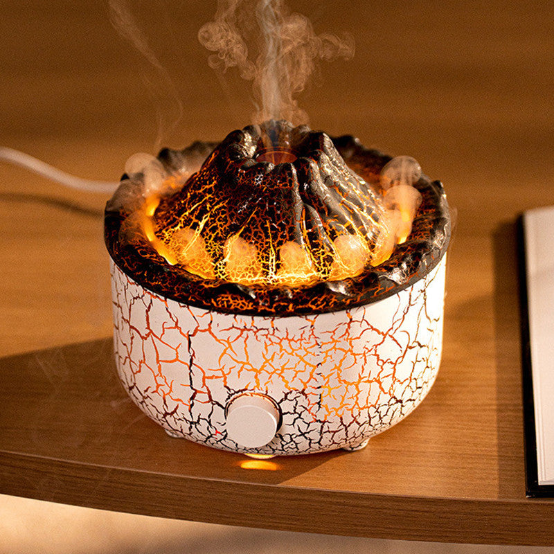 Creative Volcano Humidifier Aromatherapy Machine Spray Jellyfish Air Flame Humidifier Diffuser