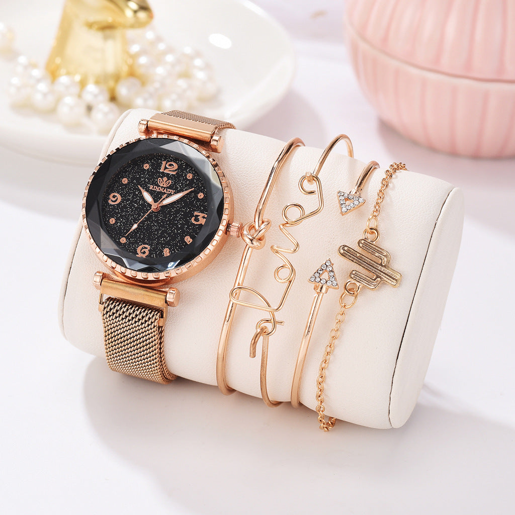 Women Watches Starry Sky Magnet Buckle Fashion Bracelet - Lavish Klass