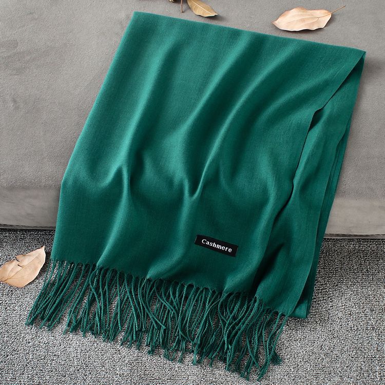 Fashion Simple Solid Color Tassel Scarf Shawl