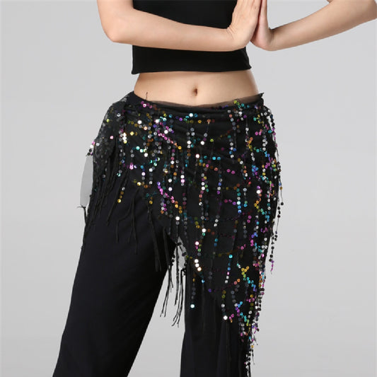 Dancing Dress Sequin Tassel Triangular Binder Waist Chain