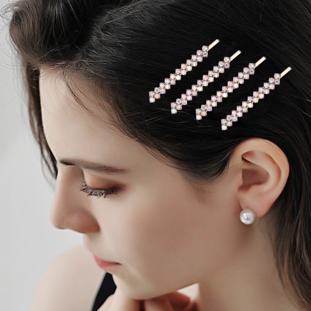 Diamond Claw Chain Hair Clip Bar Shaped Clip Wedding Hairware