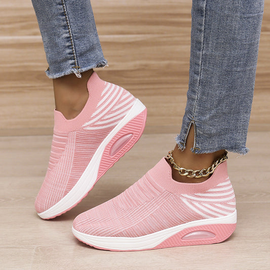 Stripe Design Air Cushions Breathable Shoes