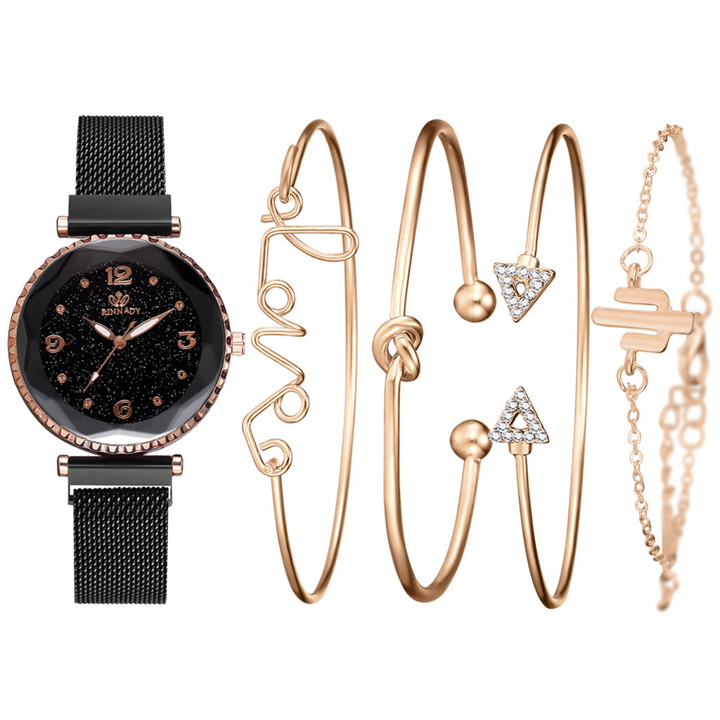 Women Watches Starry Sky Magnet Buckle Fashion Bracelet - Lavish Klass