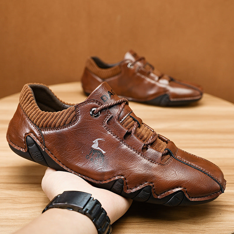 Men Fashion Lace-up Lazy Shoes