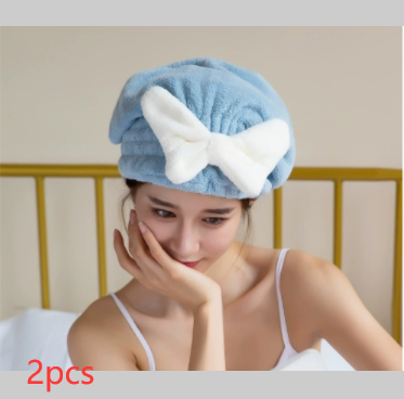 Super Water-absorbing And Quick-drying Bow Shower Cap