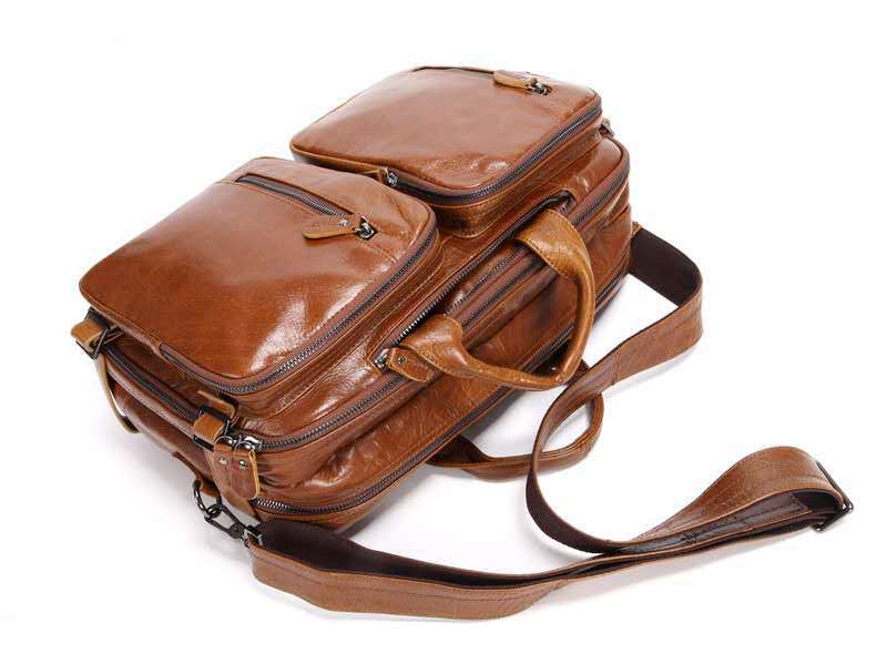 Men's Multi-functional First-layer Leather Bag