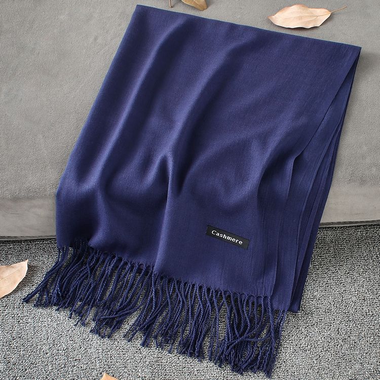 Fashion Simple Solid Color Tassel Scarf Shawl