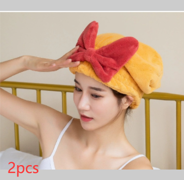 Super Water-absorbing And Quick-drying Bow Shower Cap