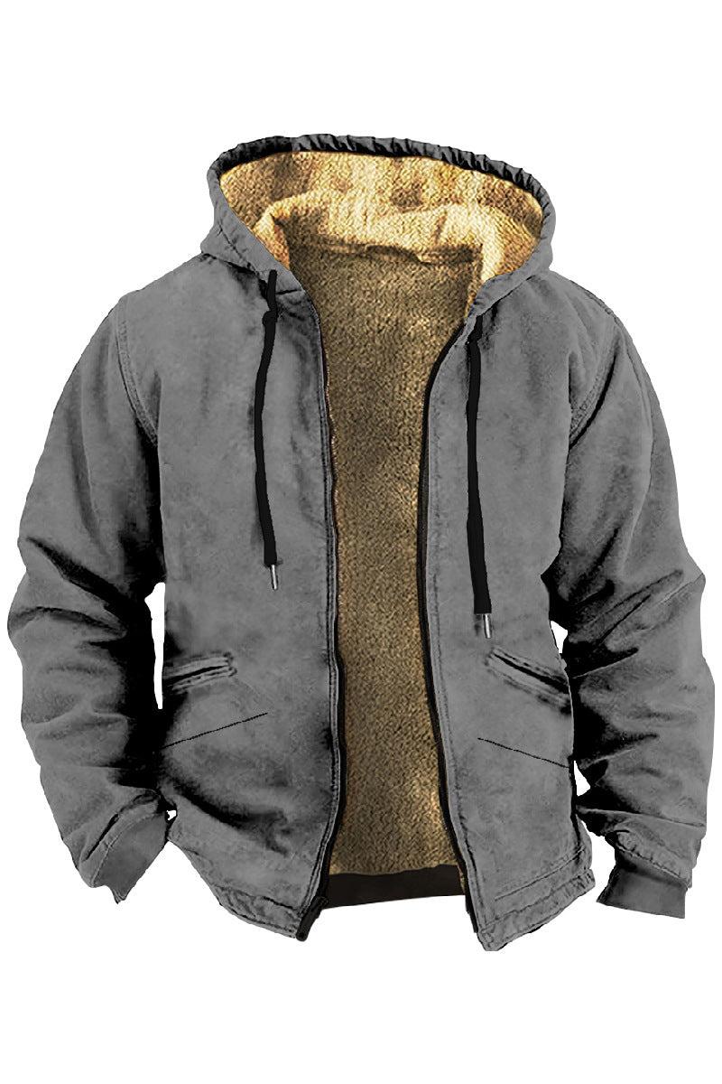 Men's Double-layer Thick Velvet Cotton-padded Jacket Thermal Cotton Coat