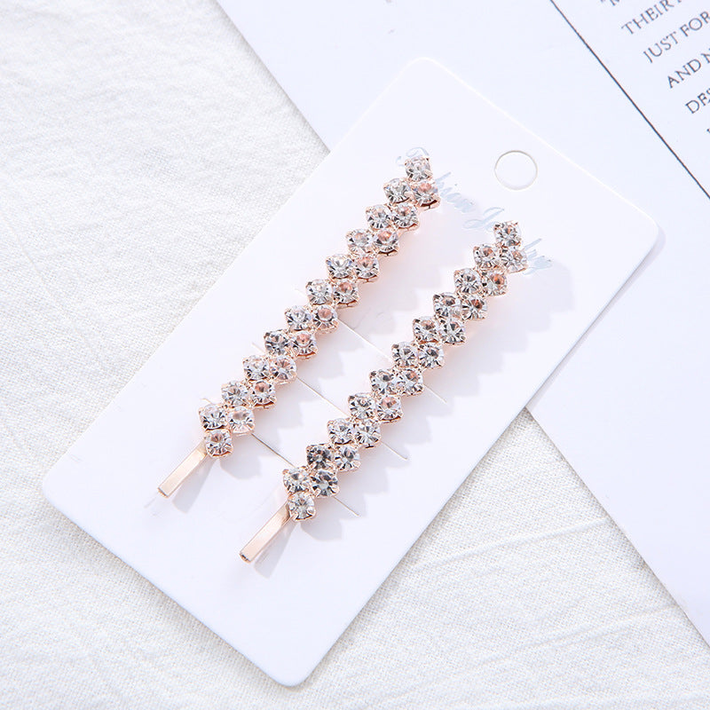 Diamond Claw Chain Hair Clip Bar Shaped Clip Wedding Hairware