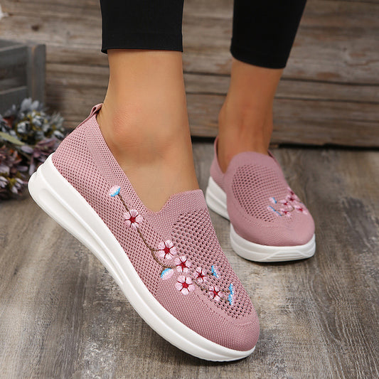 Flowers Embroidery Breathable Casual Shoes