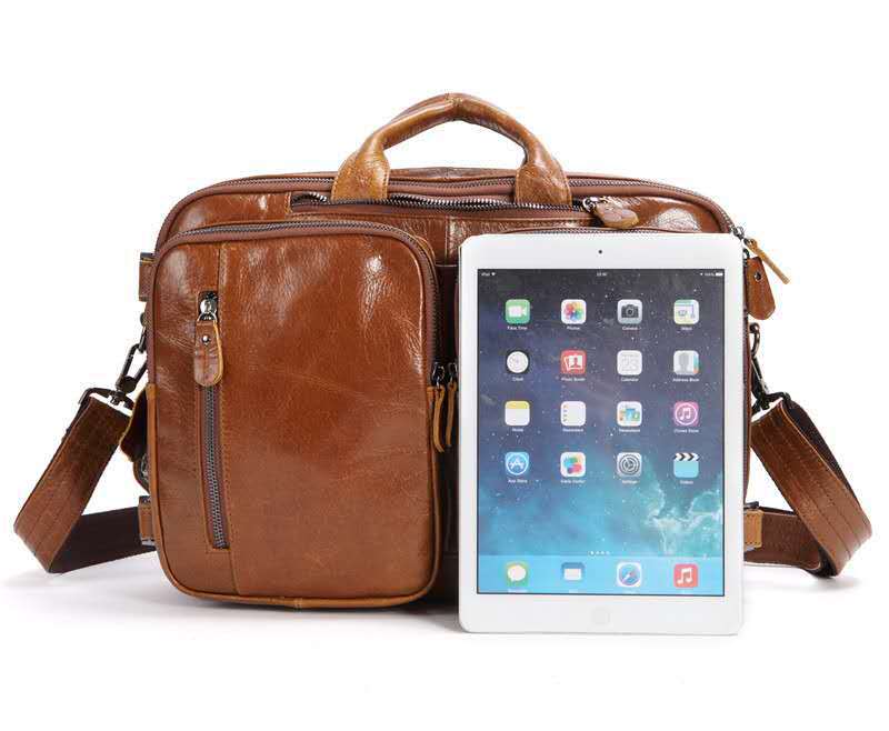 Men's Multi-functional First-layer Leather Bag