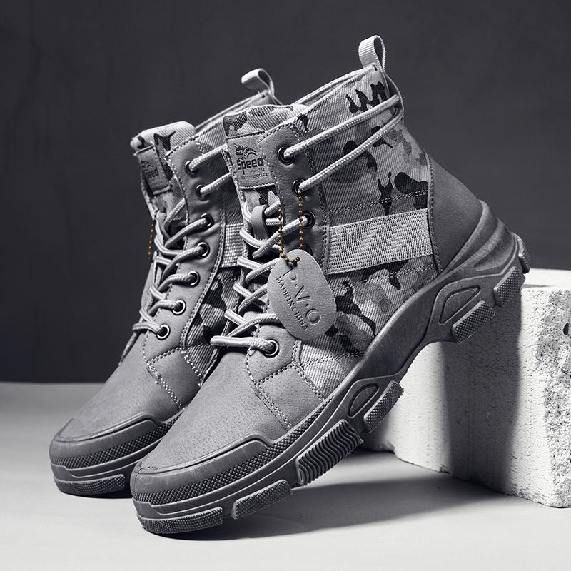 Camouflage Tooling Casual Waterproof Boots