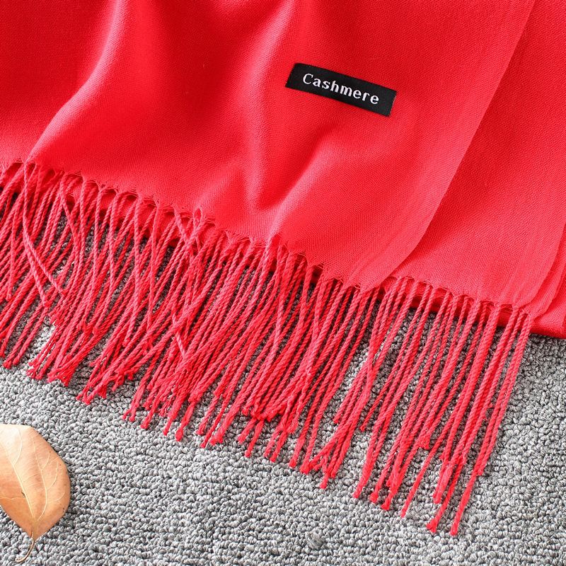 Fashion Simple Solid Color Tassel Scarf Shawl