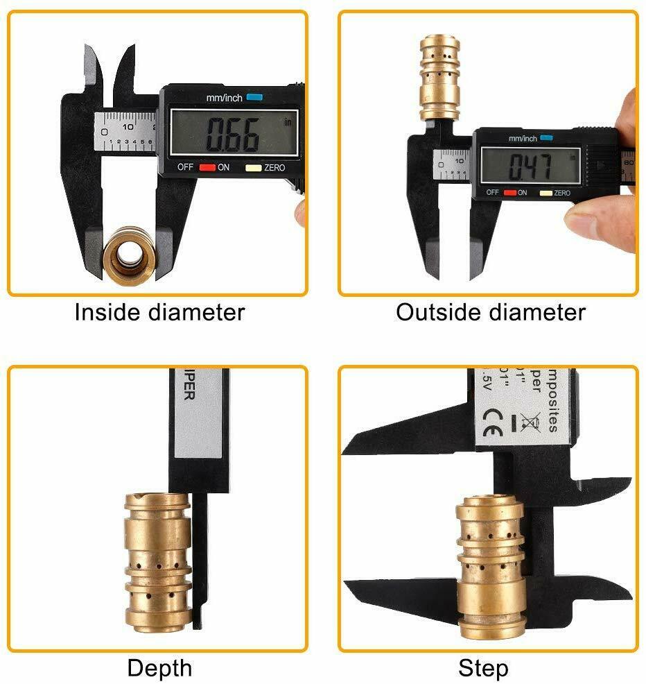 Digitaler Messschieber, elektronisches Messgerät, Kohlefaser-Vernier, Mikrometer-Lineal, 150 mm, 6