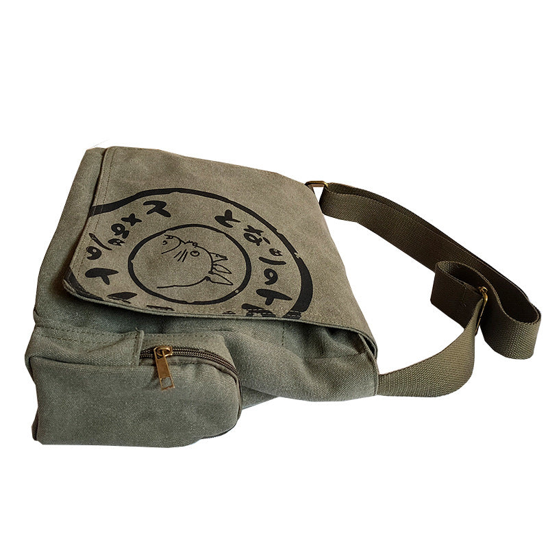 Student Schoolbag Travel Sling Canvas Bag