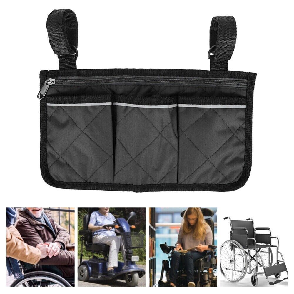 Sacs latéraux d'accessoires d'accoudoir de fauteuil roulant avec la ligne lumineuse