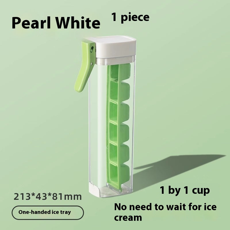 Press Ice Tray Ice Cube Maker With Storage Box