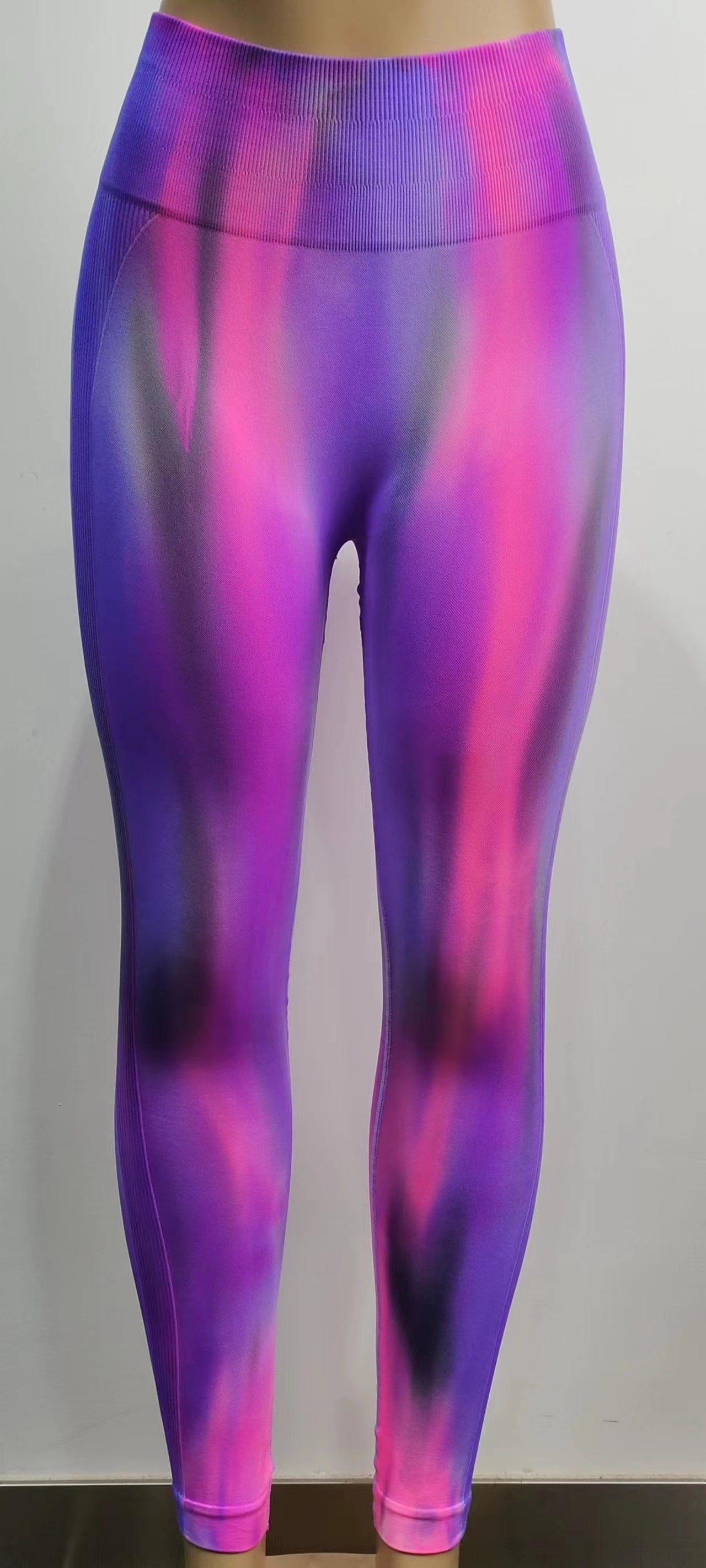 Tie Dye Aurora Print Seamless High Waisted Fitness Yoga Pants