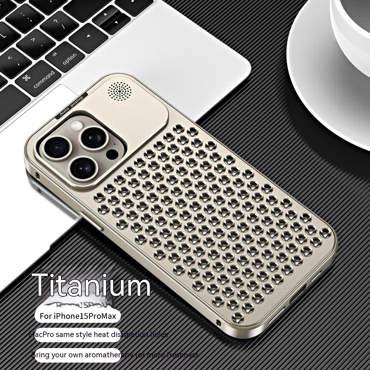 Aluminum Alloy Spring Fastener King Aromatherapy Phone Case