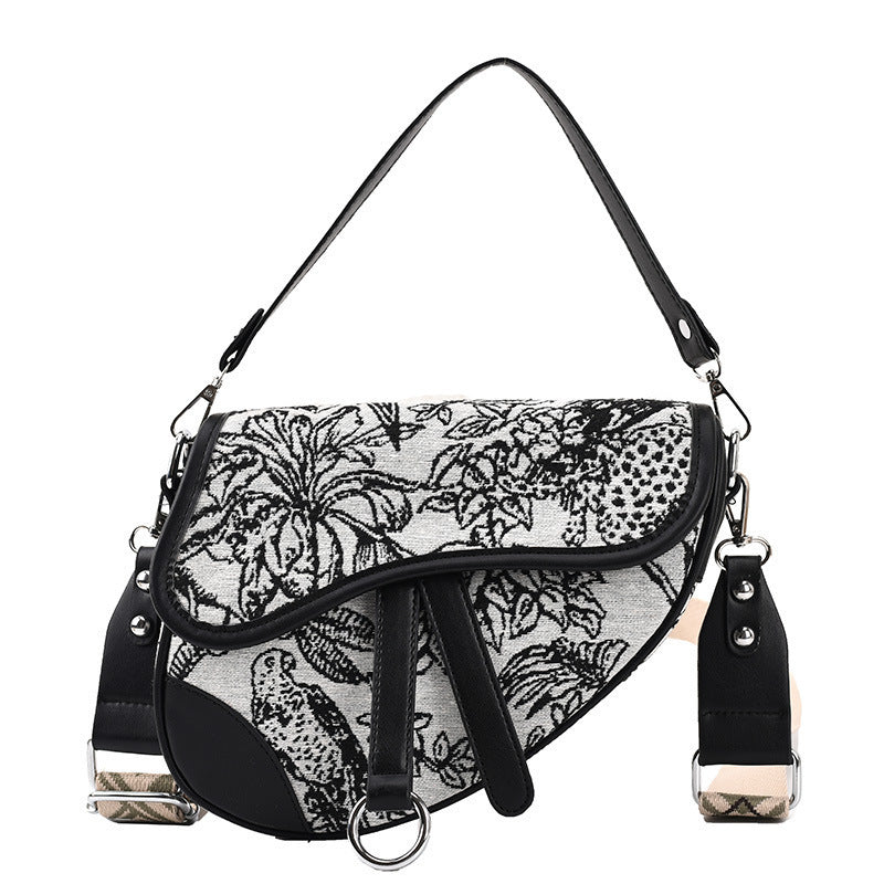 Trend Fashion Print Jungle Animal One Shoulder Crossbody Bag