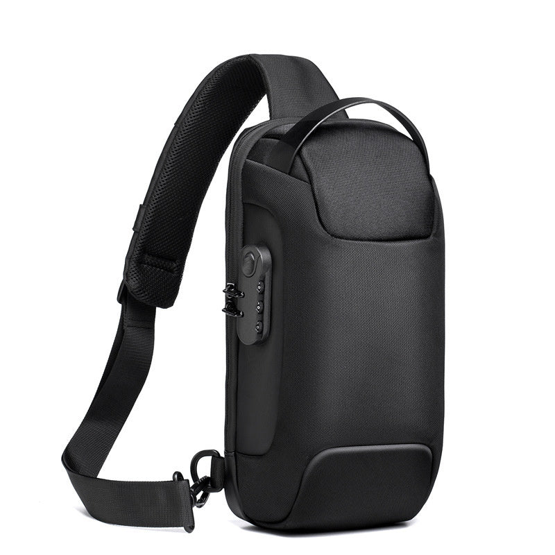 Waterproof USB Anti-theft Men Oxford Crossbody Bag