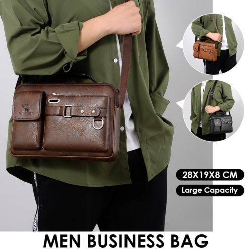 Sac bandoulière en cuir pour homme