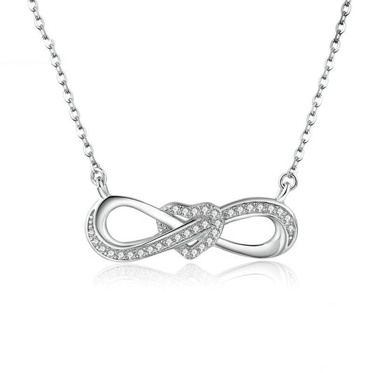 Eight-Character Diamond Heart-Shaped Clavicle Chain